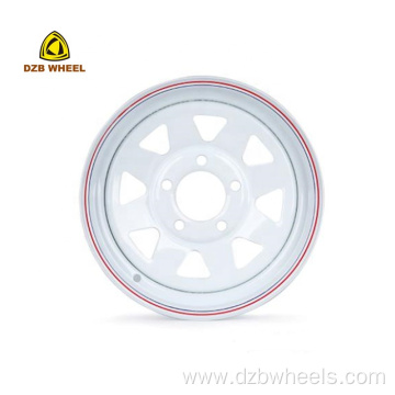 8 Spoke White Trailer Wheel Rim 5x114.3